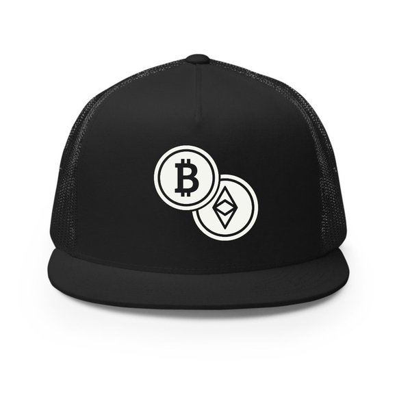 Bitcoin, Ethereum Hat, Trucker, Snapback, Cap, Trader, BITC, ETH - Picture 1 of 1